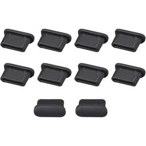 USB Type-C Port Protector Silicone Anti Dust Cover - Black